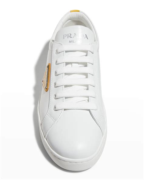 Prada Lane Bicolor Logo Sneakers 